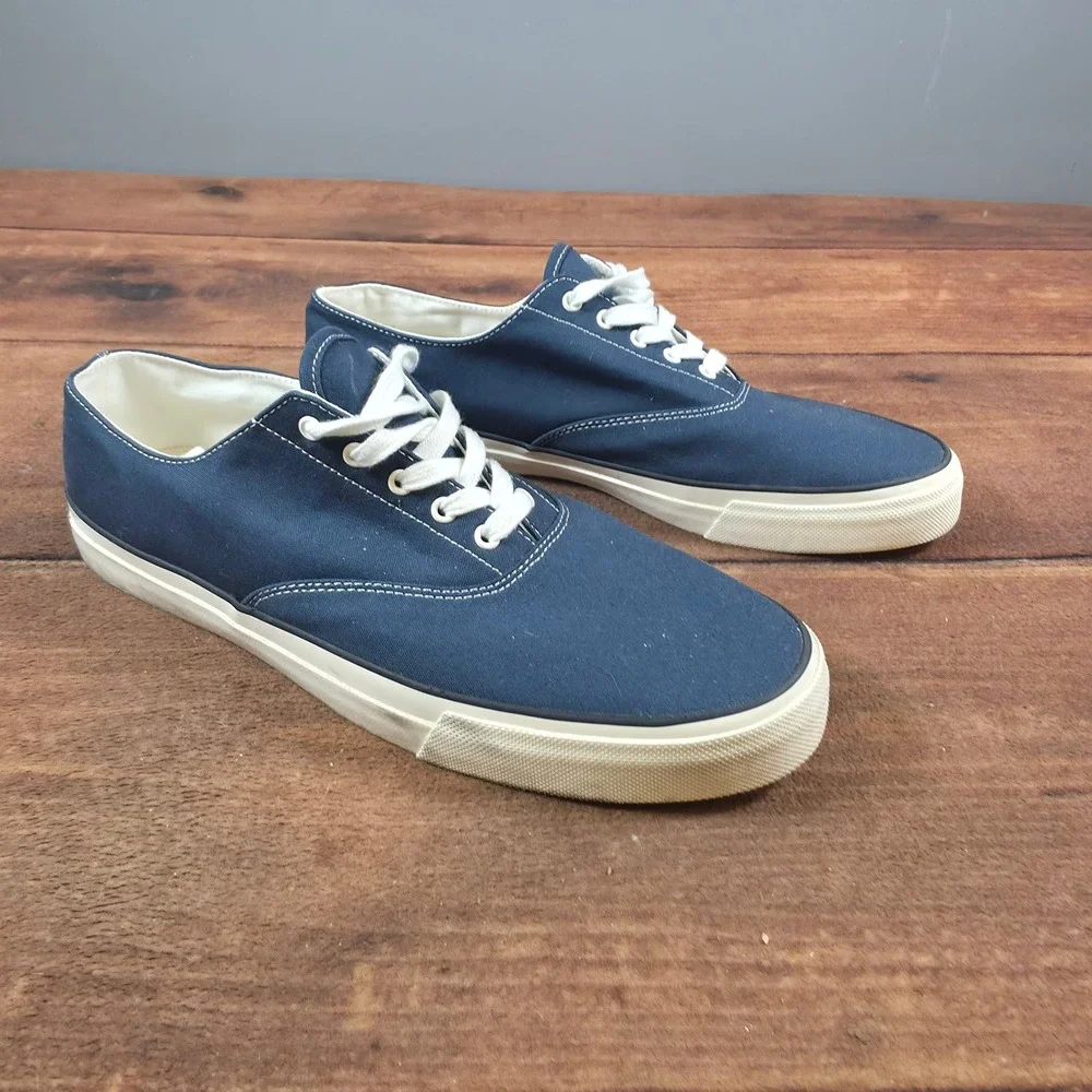 Polo Ralph Lauren Keaton V2 Sneakers Mens 11 Navy Good Canvas Low Top Shoes